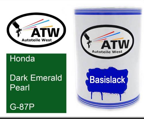 Honda, Dark Emerald Pearl, G-87P: 500ml Lackdose, von ATW Autoteile West.